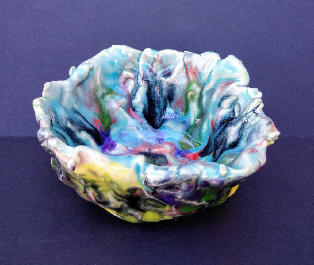 "Ocean Floor" Mason Knickrehm Ceramic pinch pot Kindergarten Barrie NFS